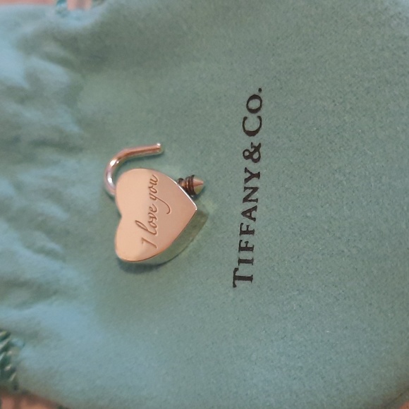 SOLD Tiffany & Co. I LOVE YOU Heart Lock Pendant - Picture 5 of 7